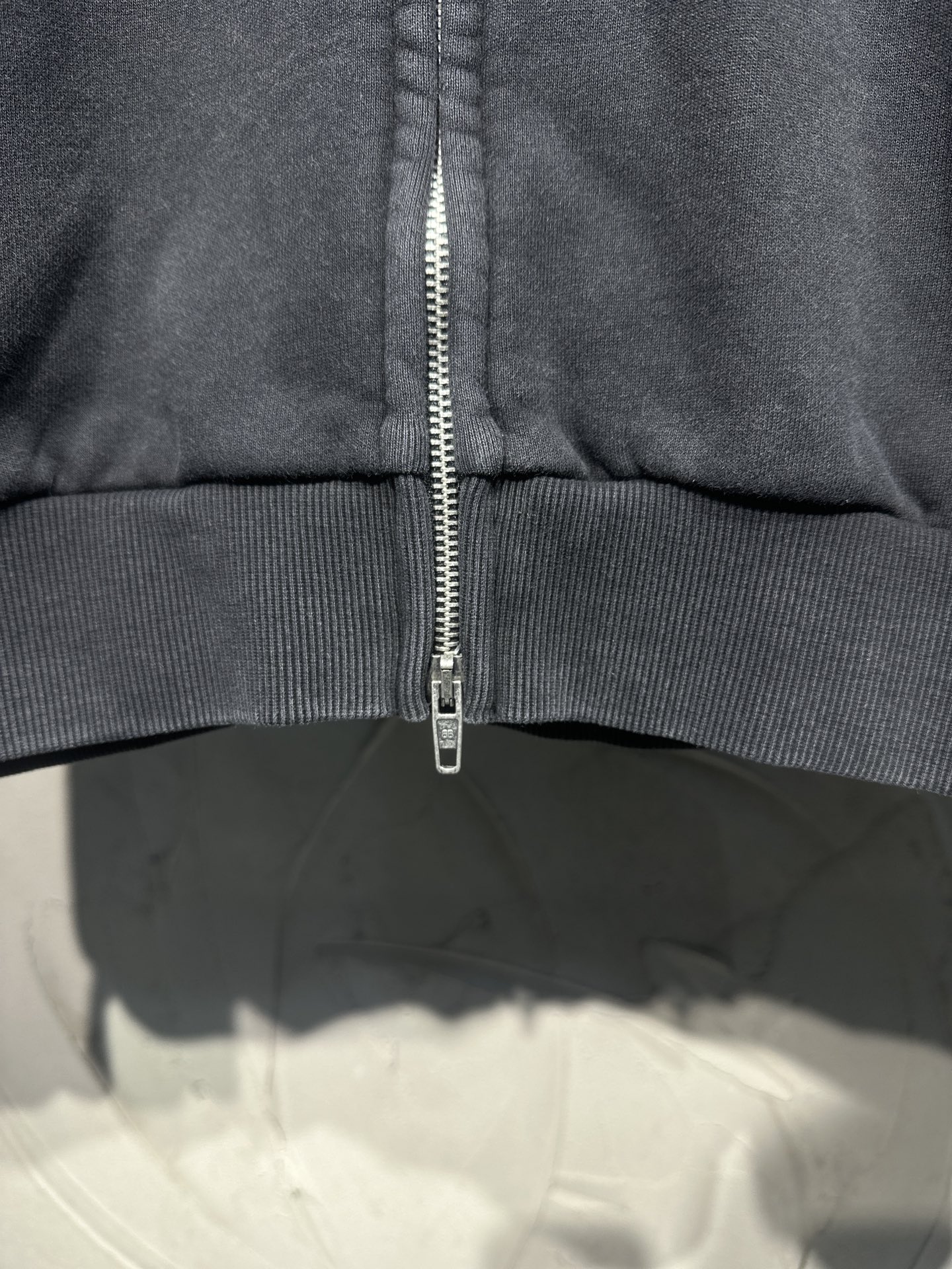 BALENCIAGA Men's Uniform Patch Zip-Up Hoodie Large Fit "Fade Black"（826162TSVH31041）