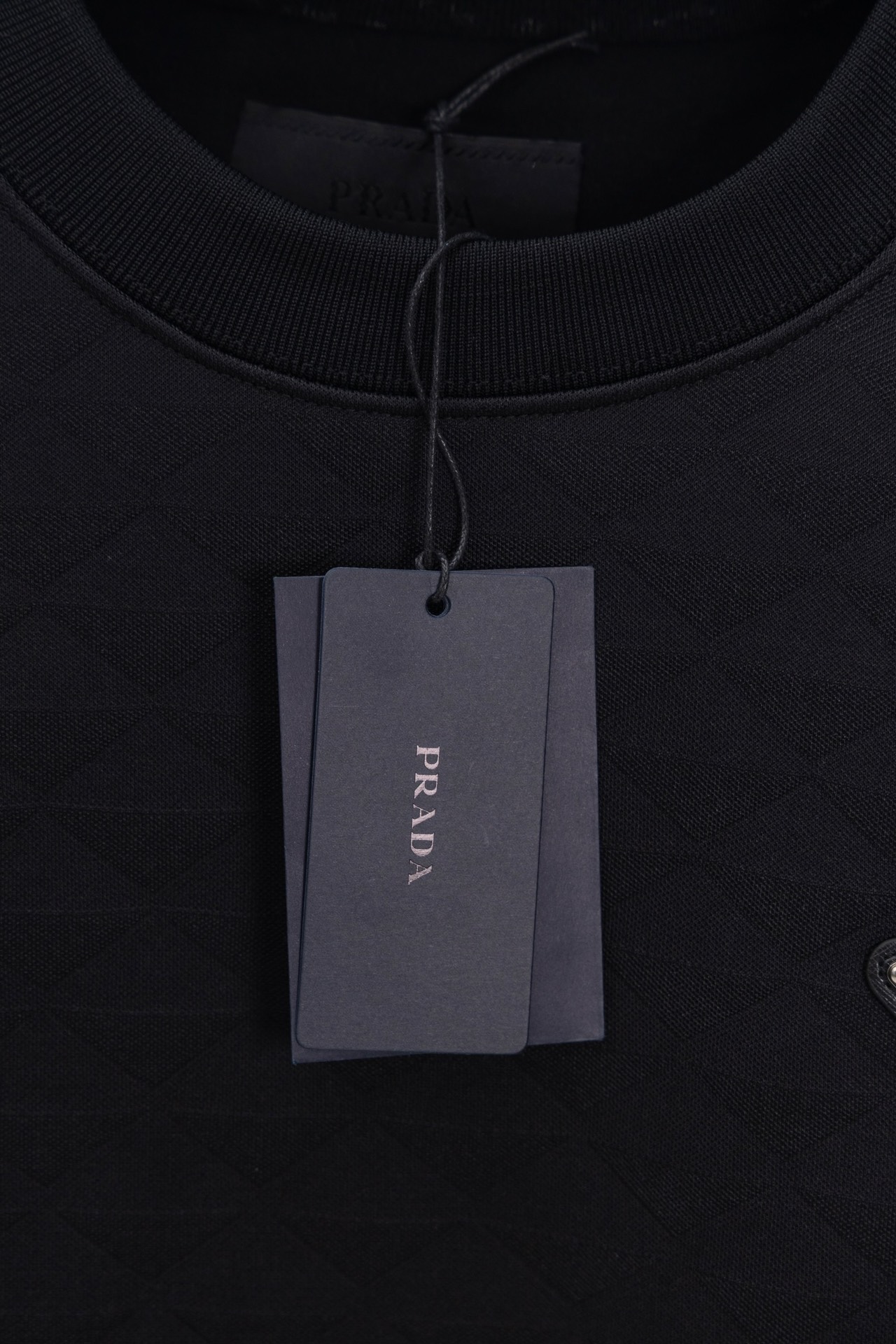 PRADA Monogram Sweatshirt with Triangle Logo (UJL67B-147M-F0002-S-OOO）