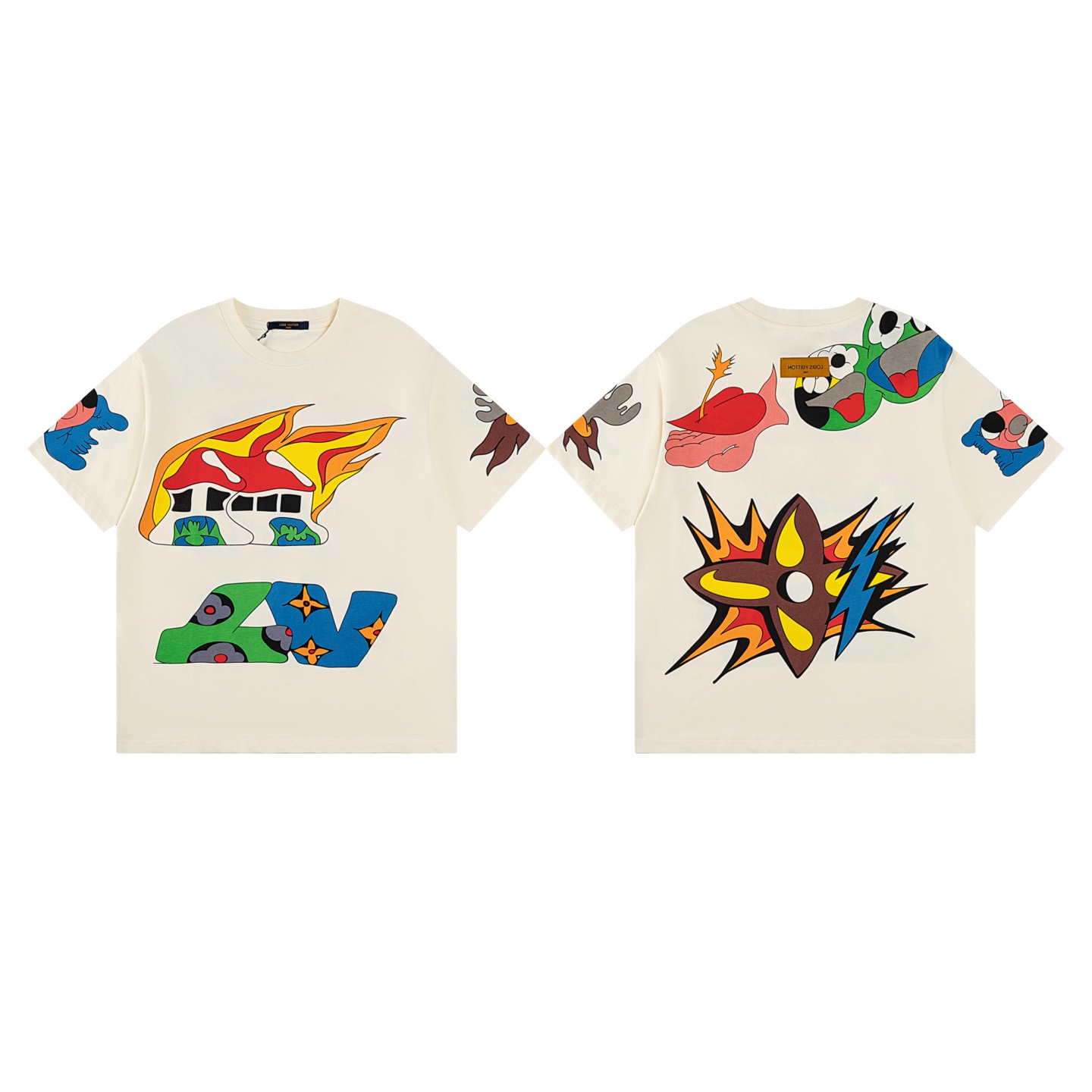 LOUIS VUITTON LV SS21 Cartoon Logo Print For Men White（1A8PUV）