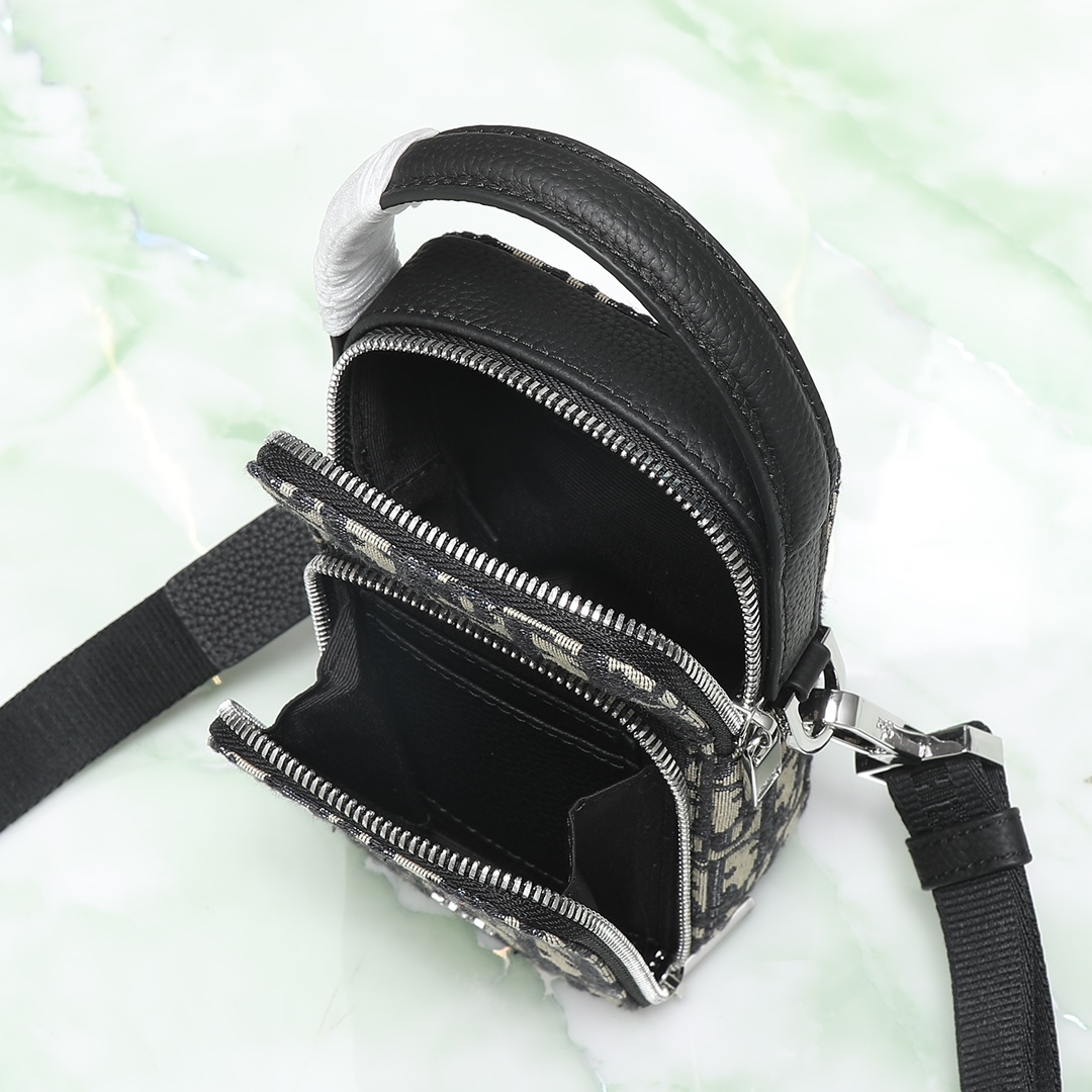 Dior Micro Rider Pouch Beige and Black（2OBCA326YSE-H05E）