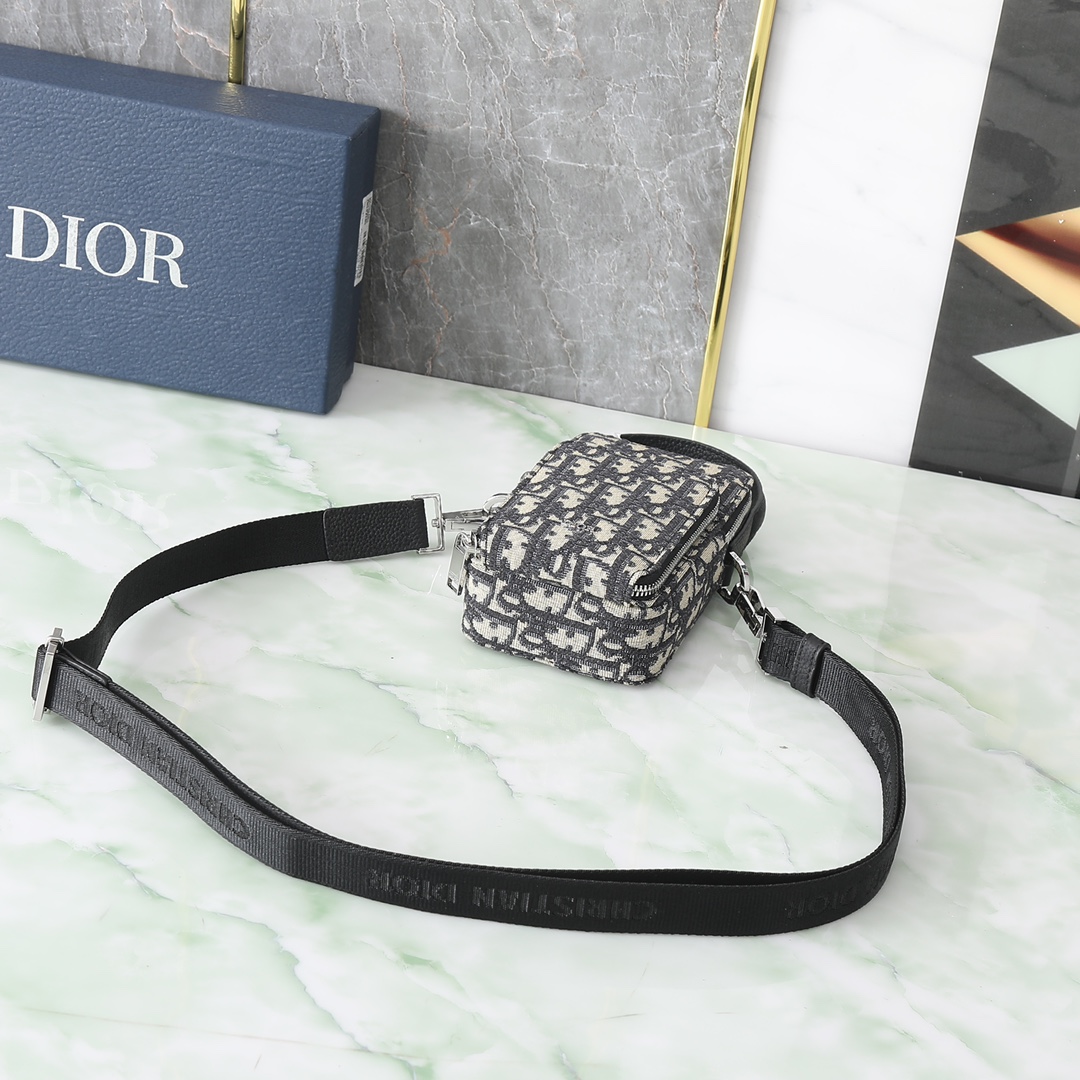 Dior Micro Rider Pouch Beige and Black（2OBCA326YSE-H05E）