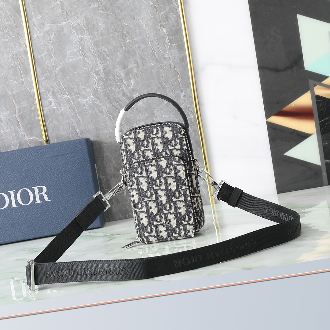 Dior Micro Rider Pouch Beige and Black（2OBCA326YSE-H05E）