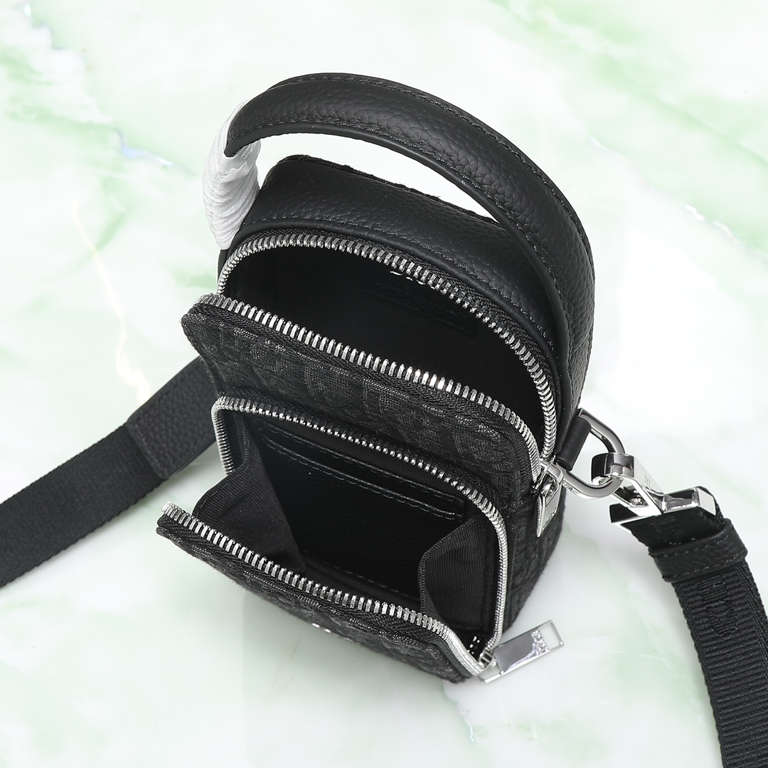 Dior Micro Rider Pouch Beige and Black（2OBCA326YSE-H05E）