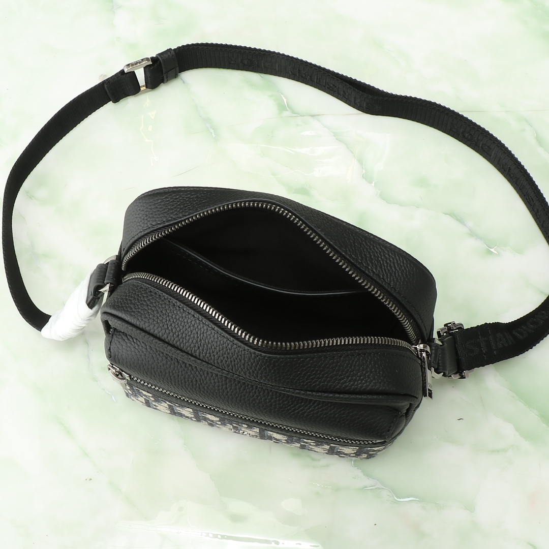 Dior Oblique Jacquard Canvas With Grainy Calfskin Messenger Bag, Shoulder Bag, Crossbody Bag（2ESWS034YKS-H27E）