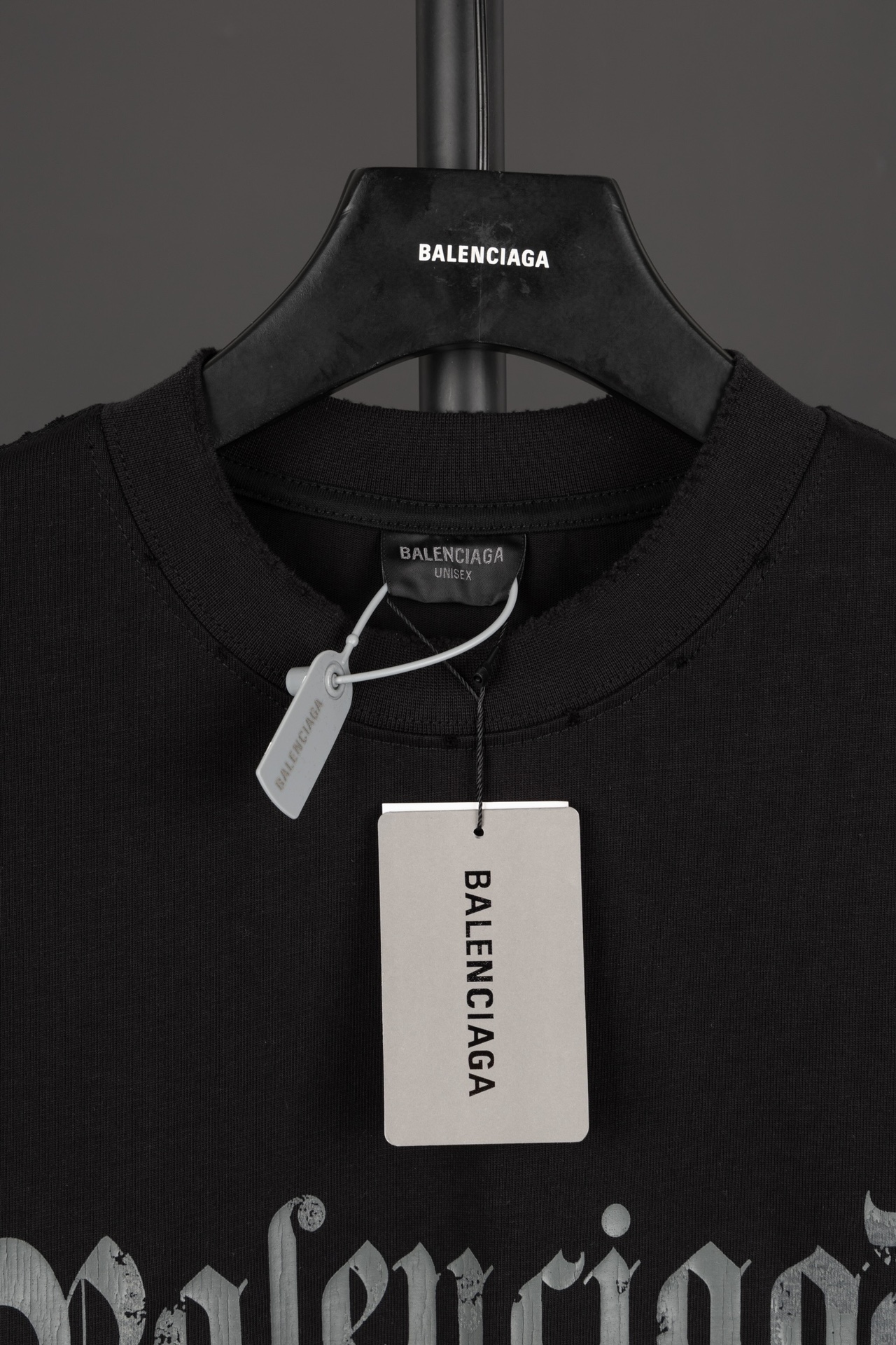 Balenciaga Vintage Jersey T-Shirt in Black（764235TRVA3-1576）