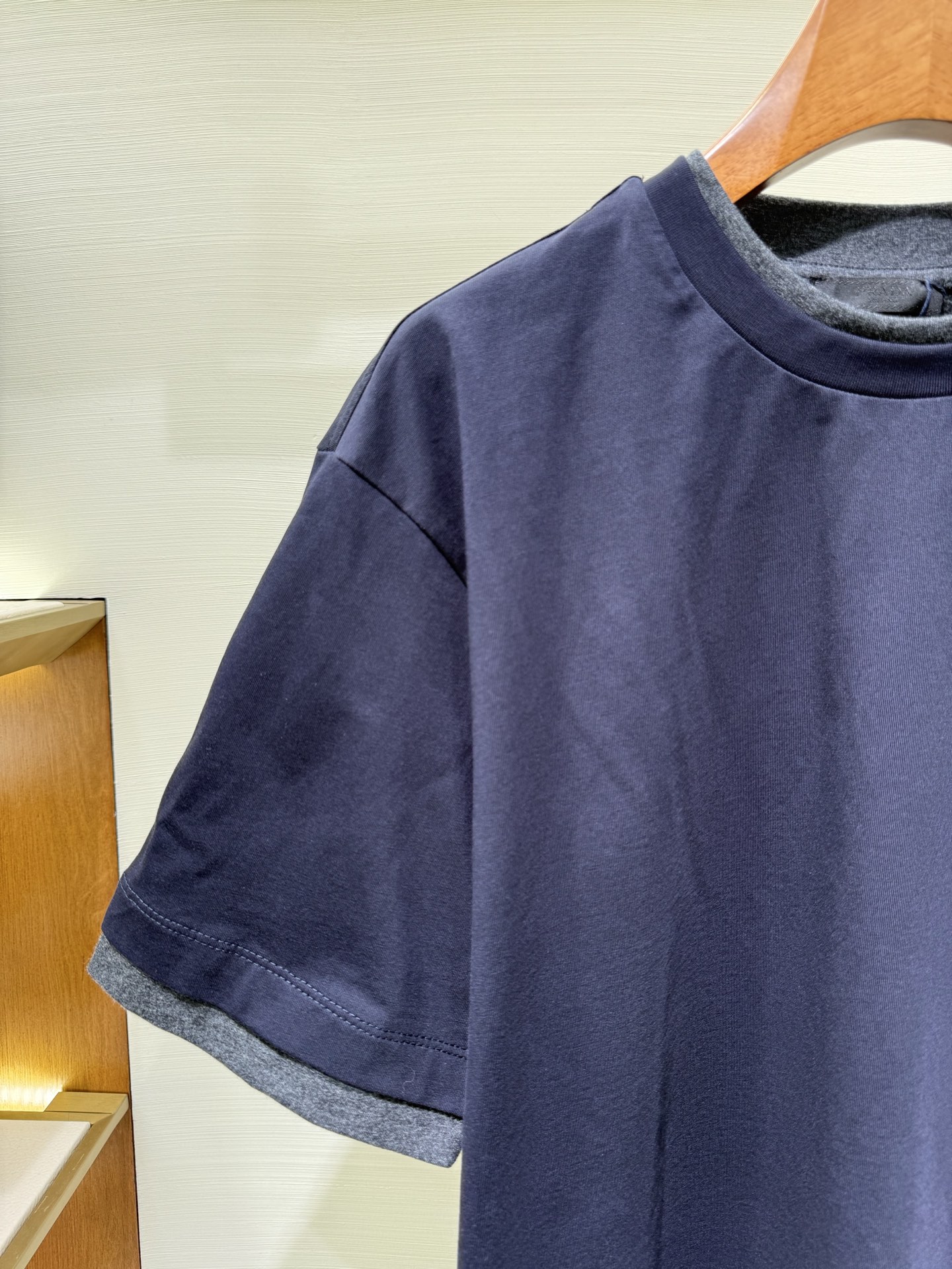 Prada Men's Divisa Layered Crewneck T-Shirt  (UJN912-11CD-F095J-S-WMO）