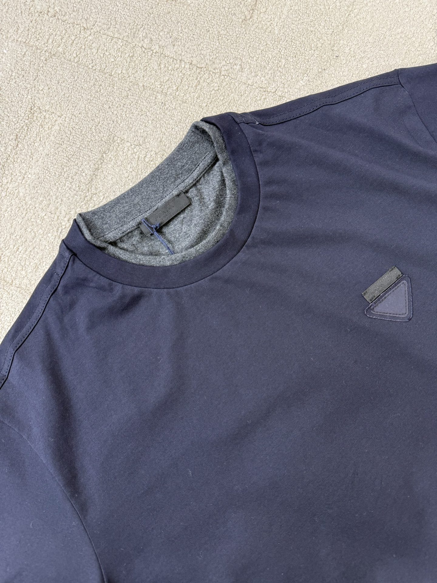 Prada Men's Divisa Layered Crewneck T-Shirt  (UJN912-11CD-F095J-S-WMO）