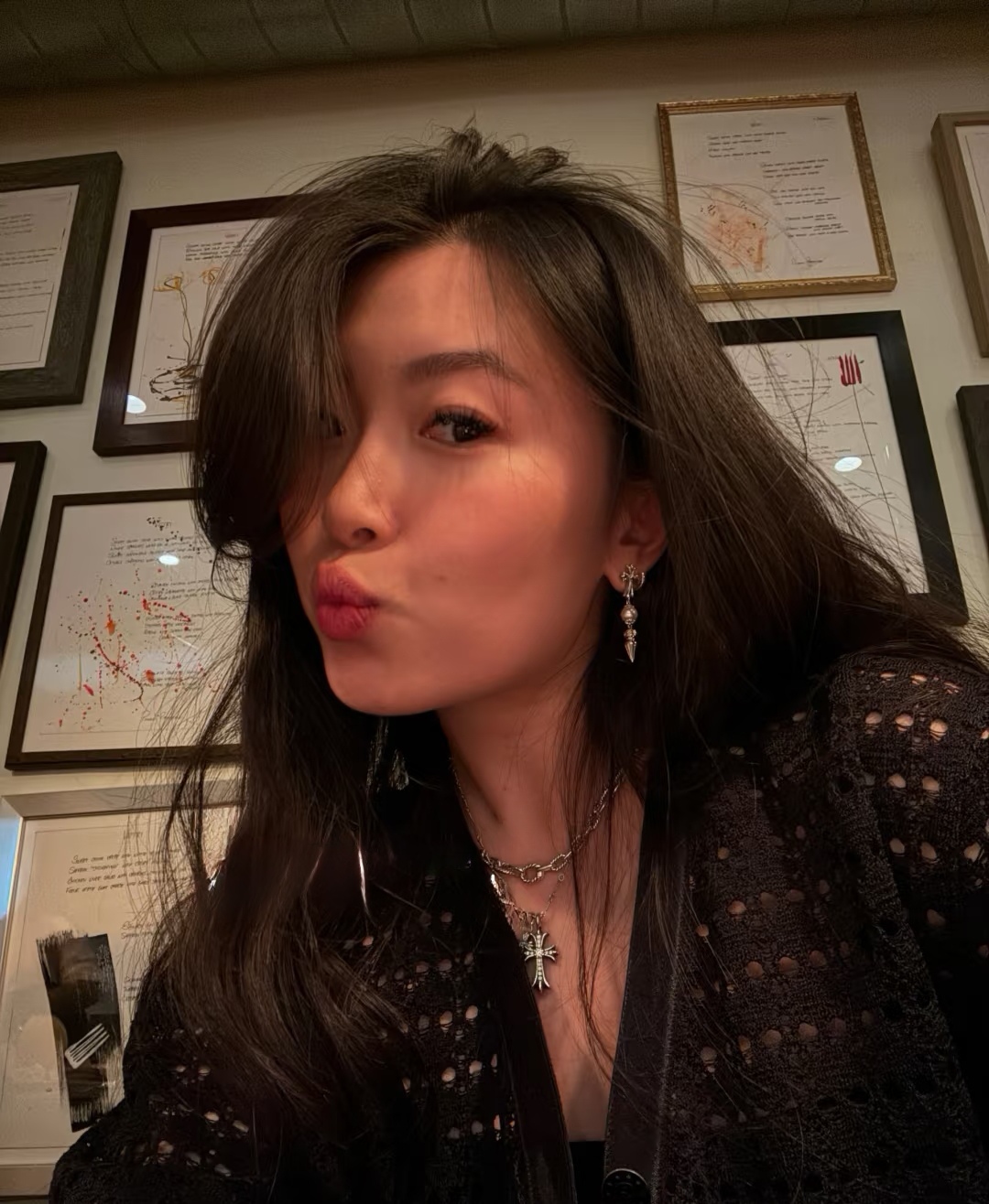 Chrome hearts xmikimoto joint cross bullet tassel earrings（CHROME HEARTS 318）