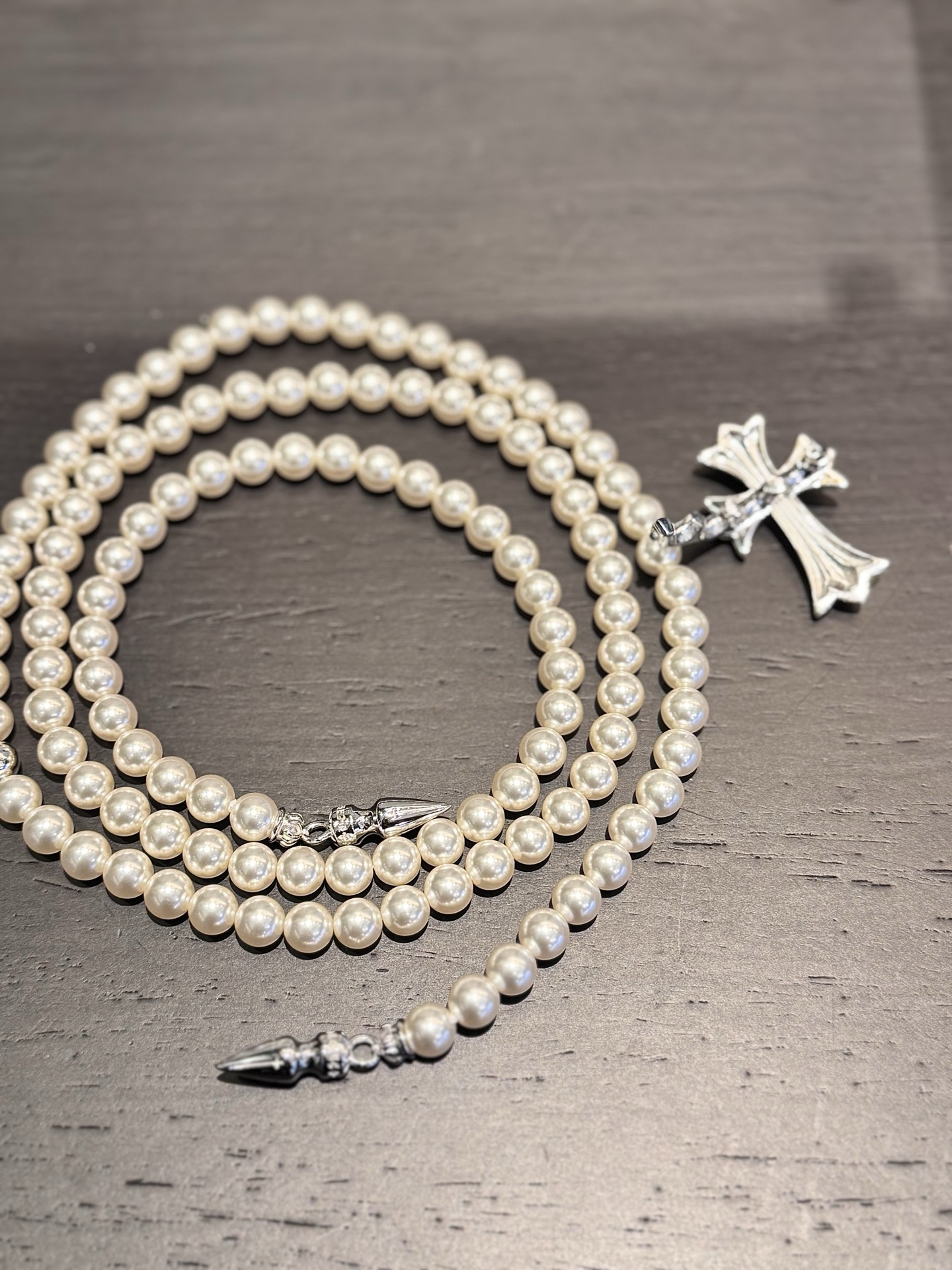 Chrome Hearts xmikimoto co-branded cross bullet tassel earrings（CHROME HEARTS 351）