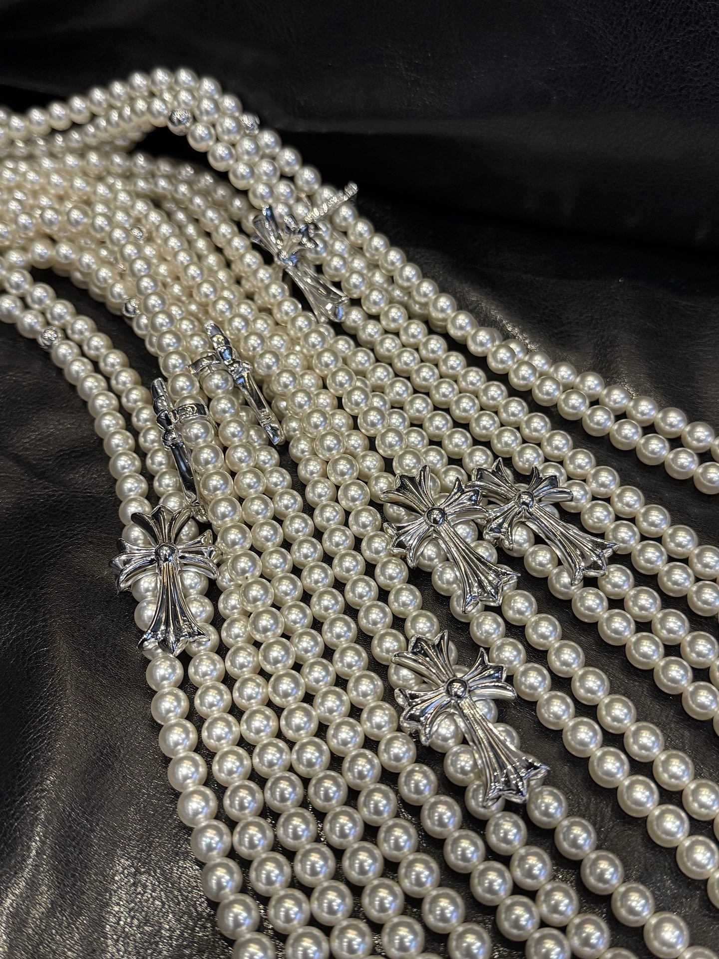 Chrome Hearts xmikimoto co-branded cross bullet tassel earrings（CHROME HEARTS 351）