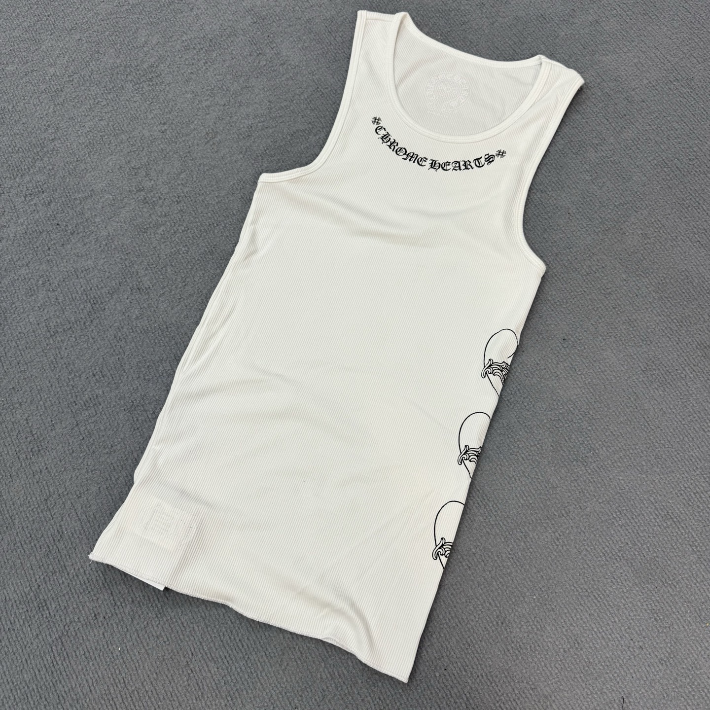 CHROME HEARTS Love You ribbed tank top (CHROME HEARTS A009）