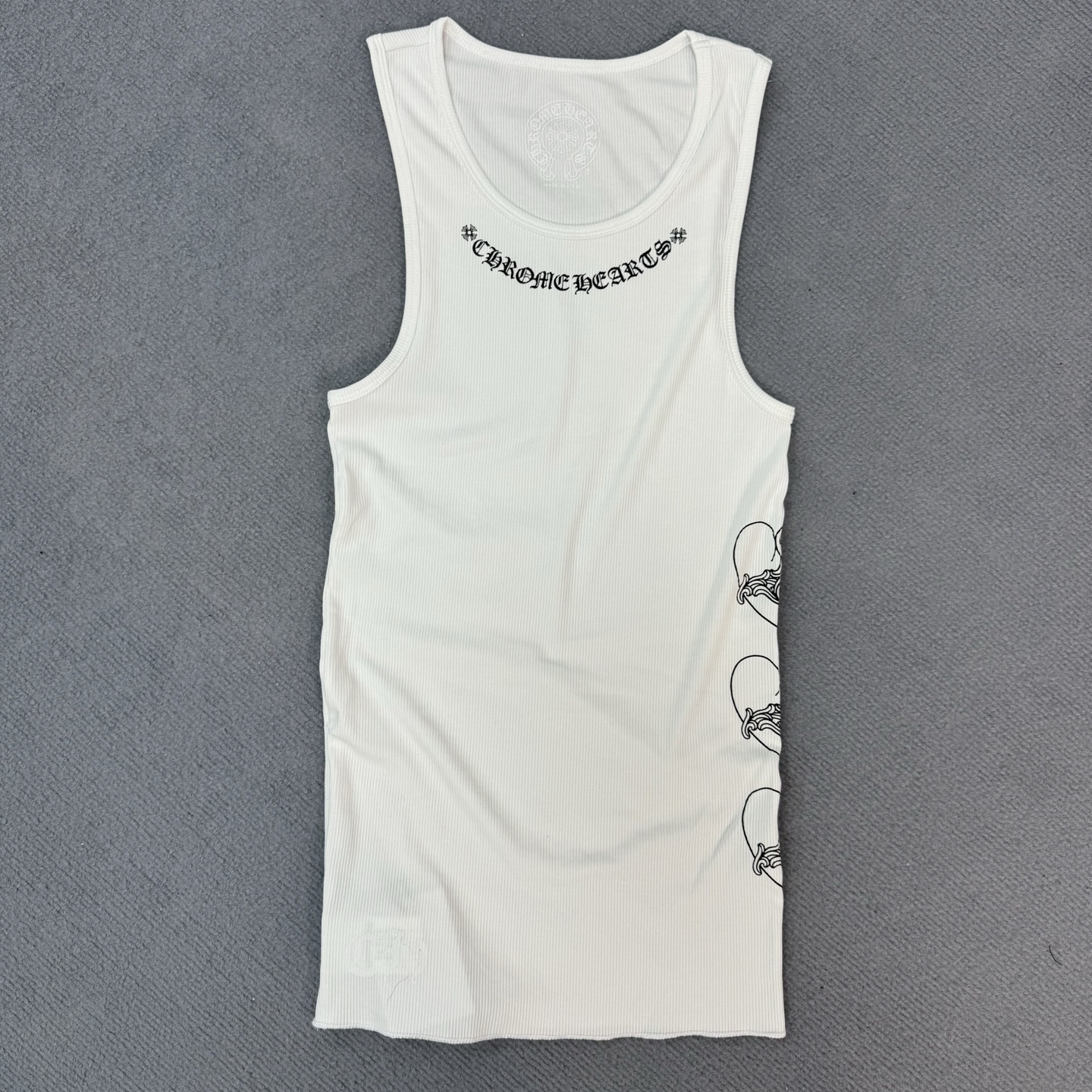 CHROME HEARTS Love You ribbed tank top (CHROME HEARTS A009）