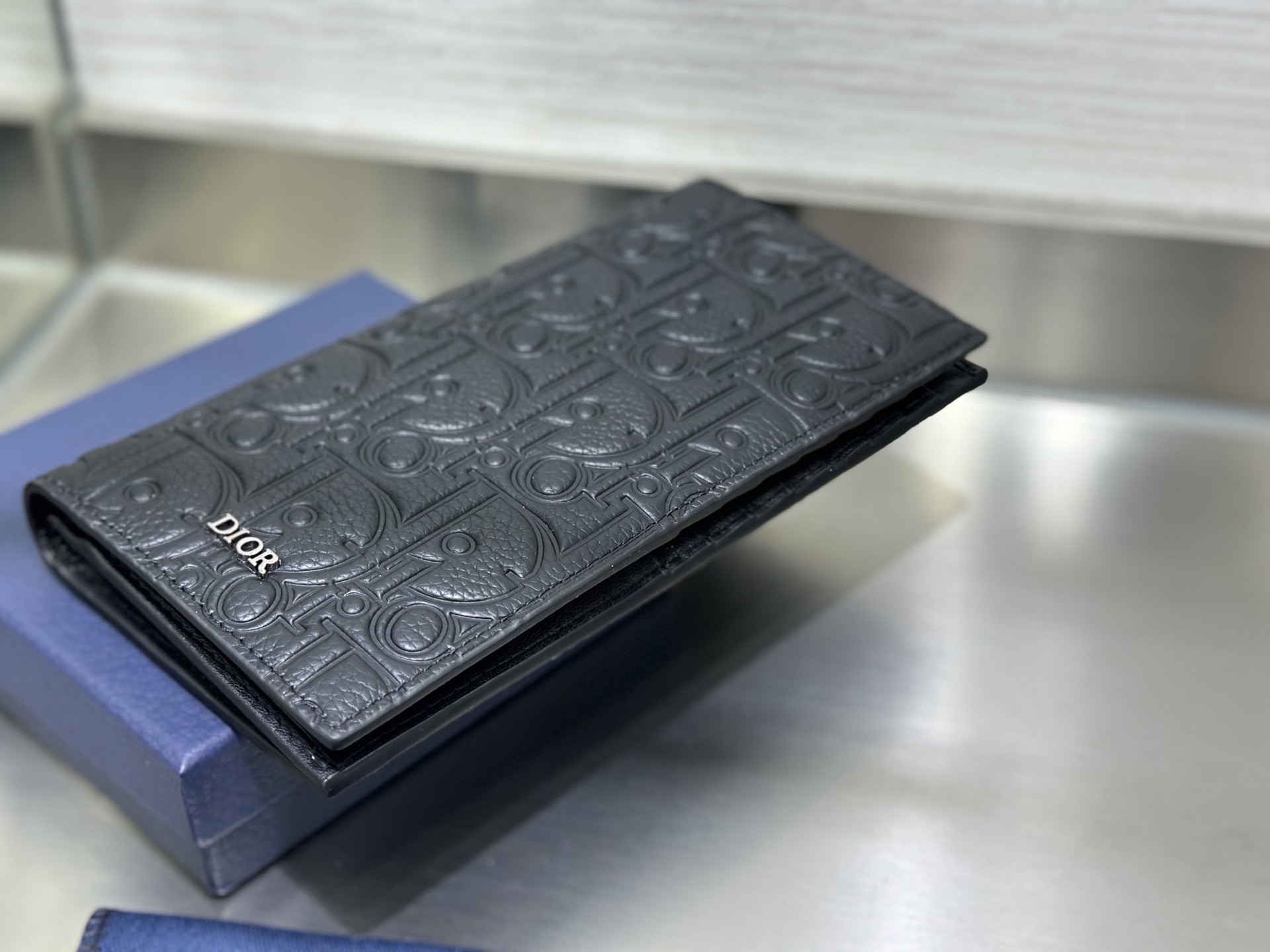 Dior Vertical ZIP long wallet Bi-fold purse（2ESBC002FLG-H00N）