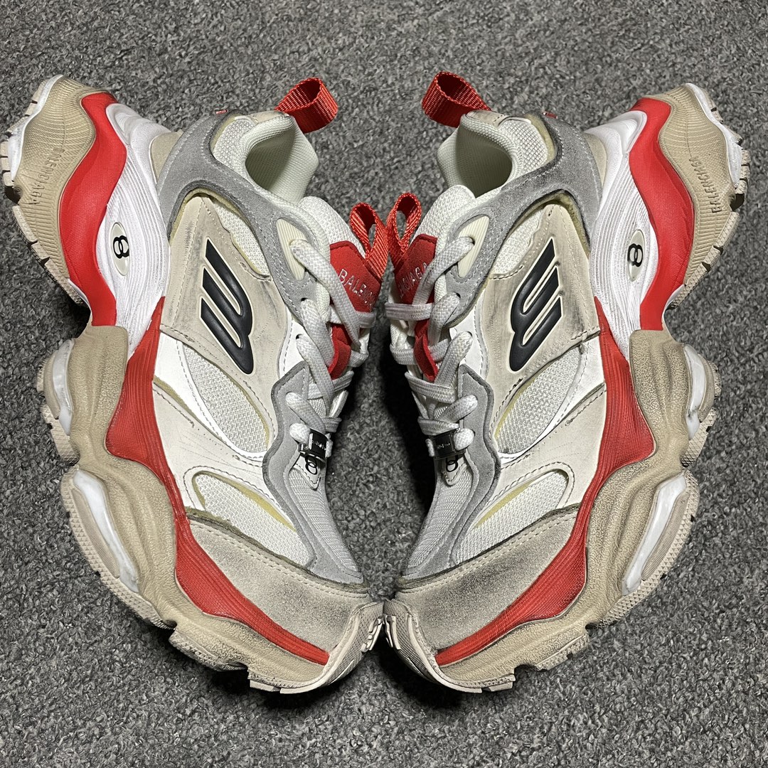 BALENCIAGA Cargo Sneaker "Beige/Grey/Red"（785754W2MV12160）