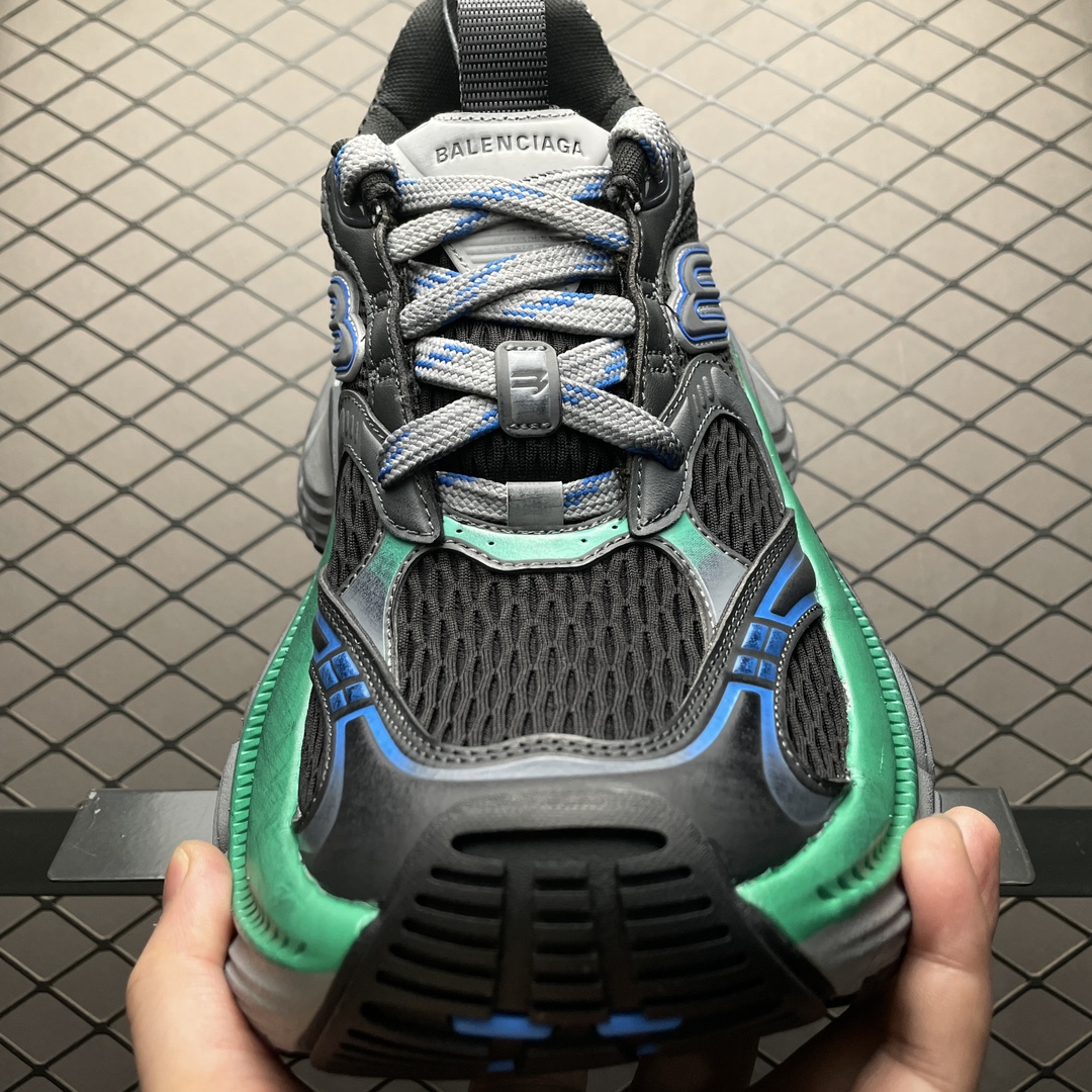 BALENCIAGA 10XL Sneaker "Black/Grey/Blue/Green"（784344W2MV21143）