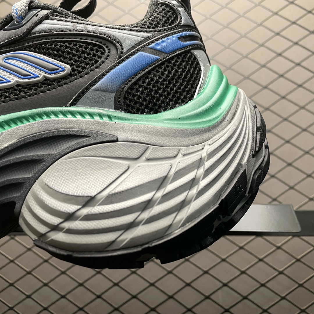 BALENCIAGA 10XL Sneaker "Black/Grey/Blue/Green"（784344W2MV21143）