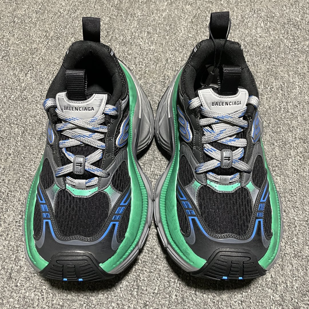 BALENCIAGA 10XL Sneaker "Black/Grey/Blue/Green"（784344W2MV21143）