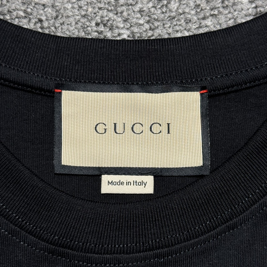 Gucci print cotton T-shirt（616036-XJFF9-9095）