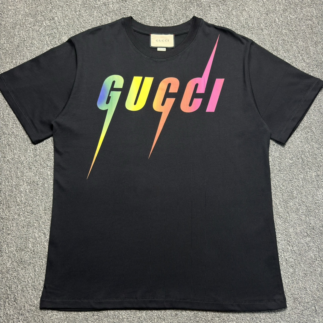 Gucci print cotton T-shirt（616036-XJFF9-9095）