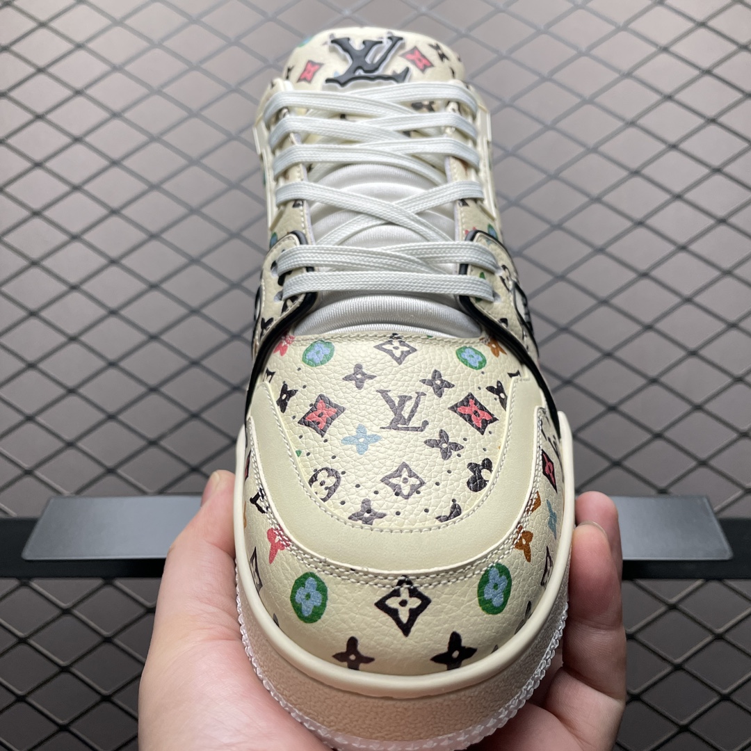 Tyler The Creator × Louis Vuitton LV Trainer Sneaker "Beige"（1ACXBG)