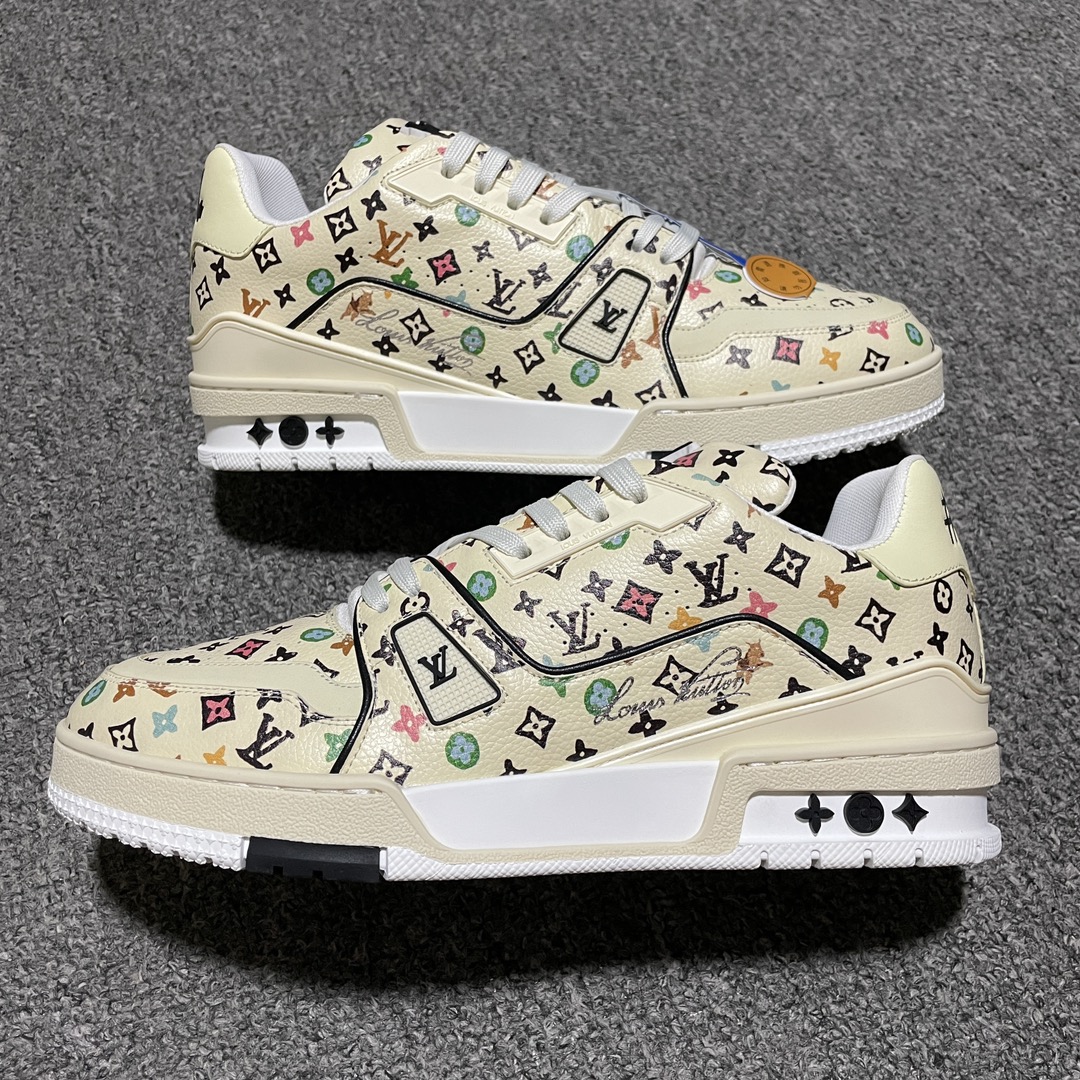 Tyler The Creator × Louis Vuitton LV Trainer Sneaker "Beige"（1ACXBG)