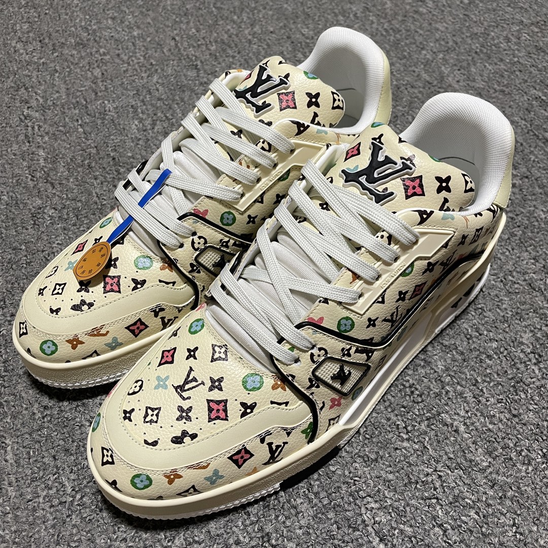 Tyler The Creator × Louis Vuitton LV Trainer Sneaker "Beige"（1ACXBG)