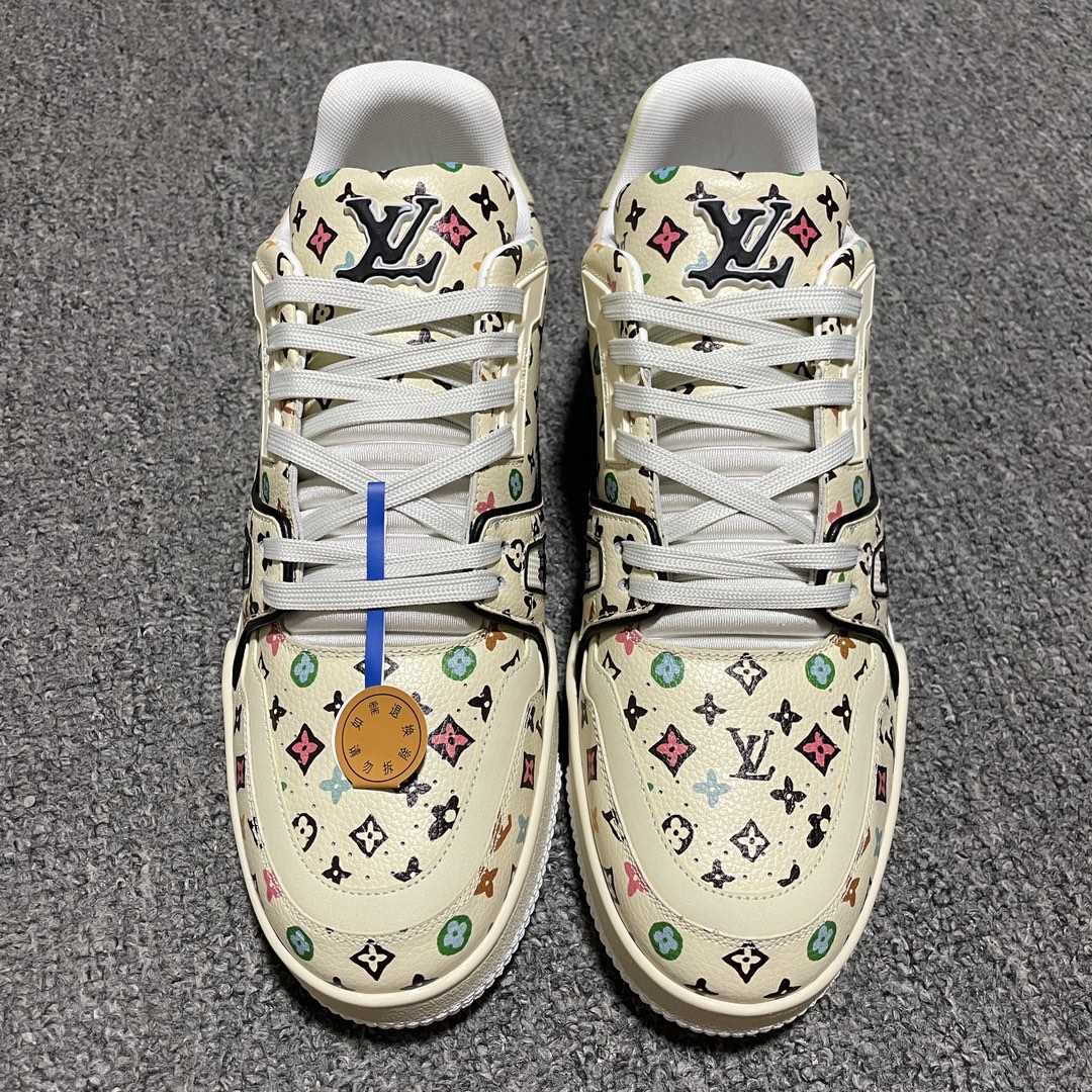 Tyler The Creator × Louis Vuitton LV Trainer Sneaker "Beige"（1ACXBG)