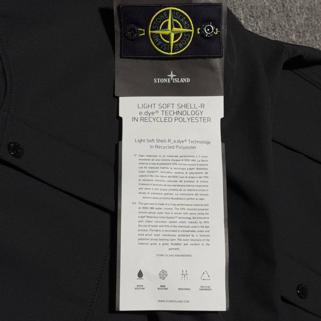 STONE ISLAND DOUBLE ZIP HOODED STRETCH JACKET（8015402-V0029）
