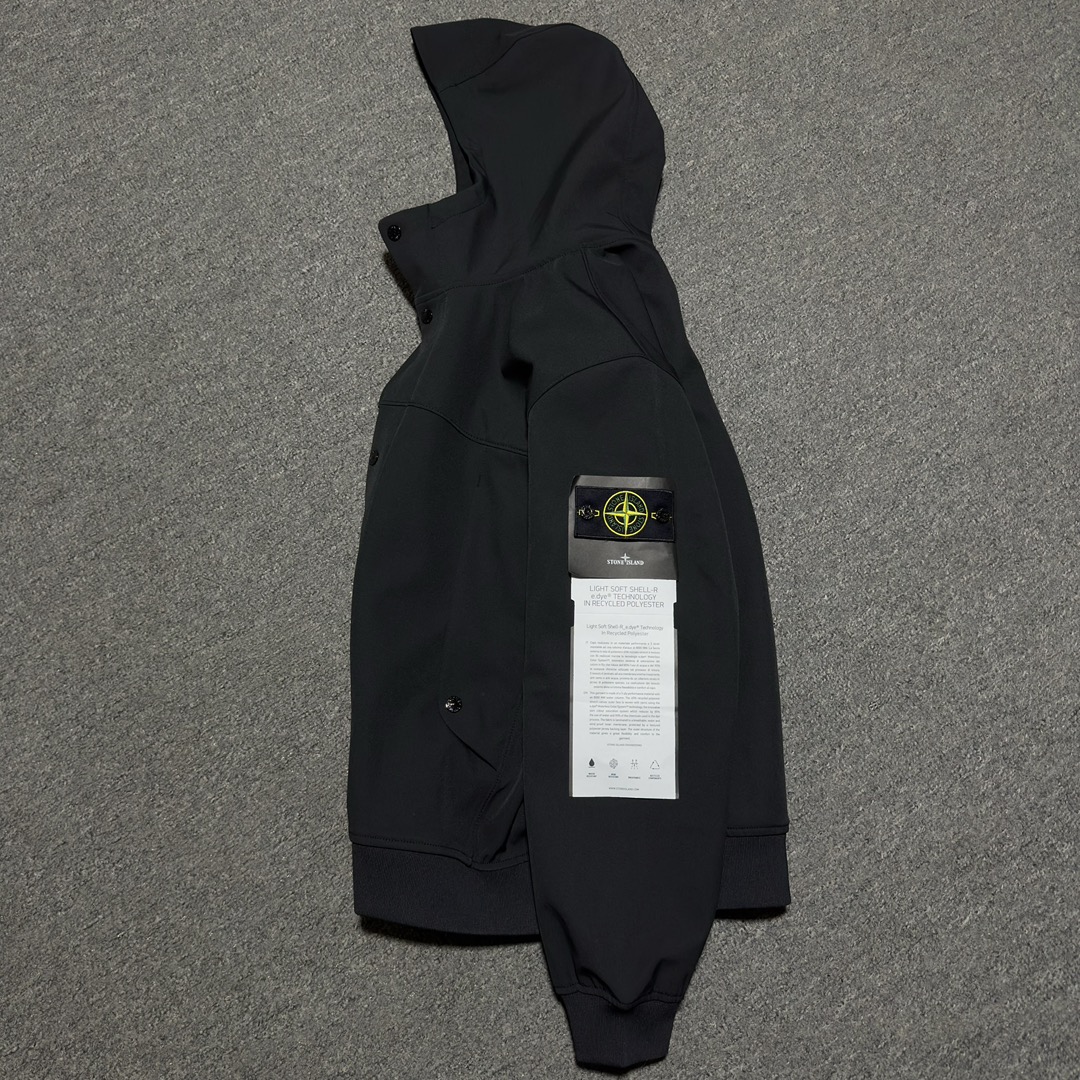 STONE ISLAND DOUBLE ZIP HOODED STRETCH JACKET（8015402-V0029）