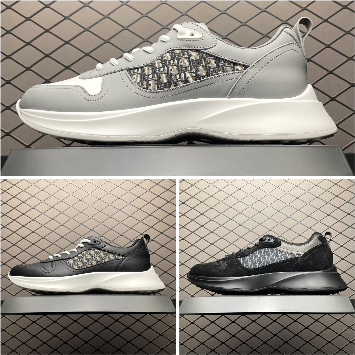 DIOR B25 Runner Sneaker 'Grey' 3SN299ZIR_H165DIOR B25 （3SN299ZIR_H165）