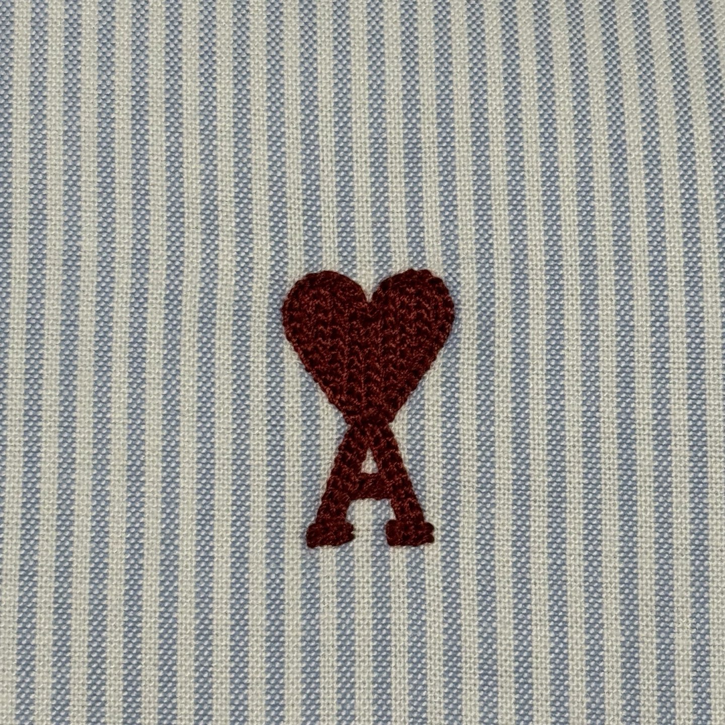 AMI Striped small heart logo shirt（BFHSH113-445）