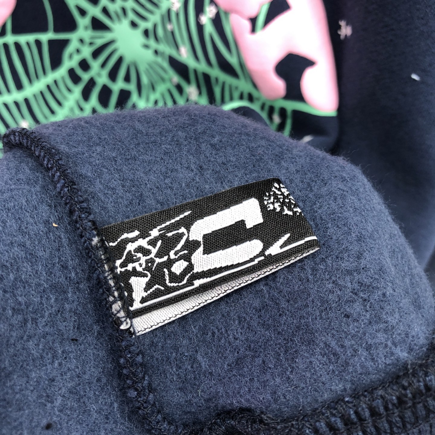 Sp5der OG Web Hoodie Navy (M01SS001OGNP）