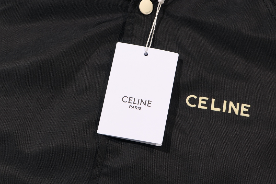 CELINE Embroidered Teddy Jacket 'Black' (2W971048S-38NO）