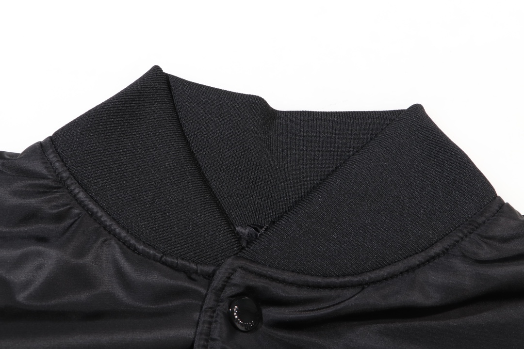Balenciaga Political Campaign Varsity Jacket in Black (763434TNO271000）