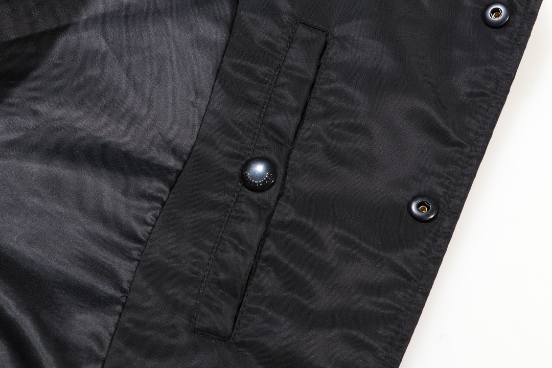 Balenciaga Political Campaign Varsity Jacket in Black (763434TNO271000）