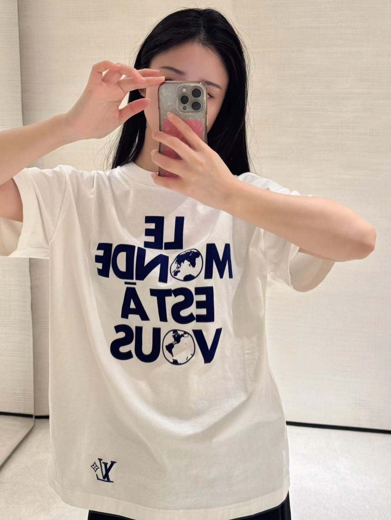 Louis Vuitton Graphic cotton T-shirt（1AHCW4)