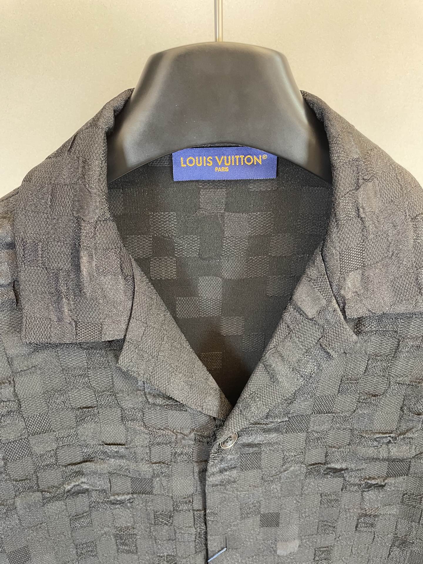 Louis Vuitton Graphic Jacquard Short-Sleeved Shirt Black（1AHCH2）