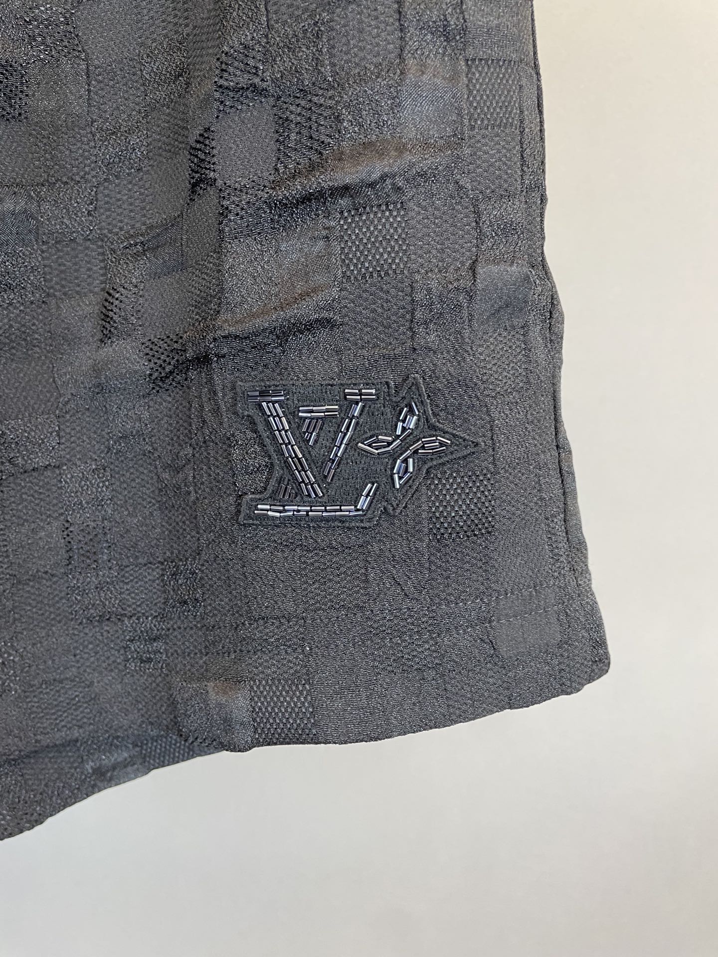 Louis Vuitton Graphic Jacquard Short-Sleeved Shirt Black（1AHCH2）