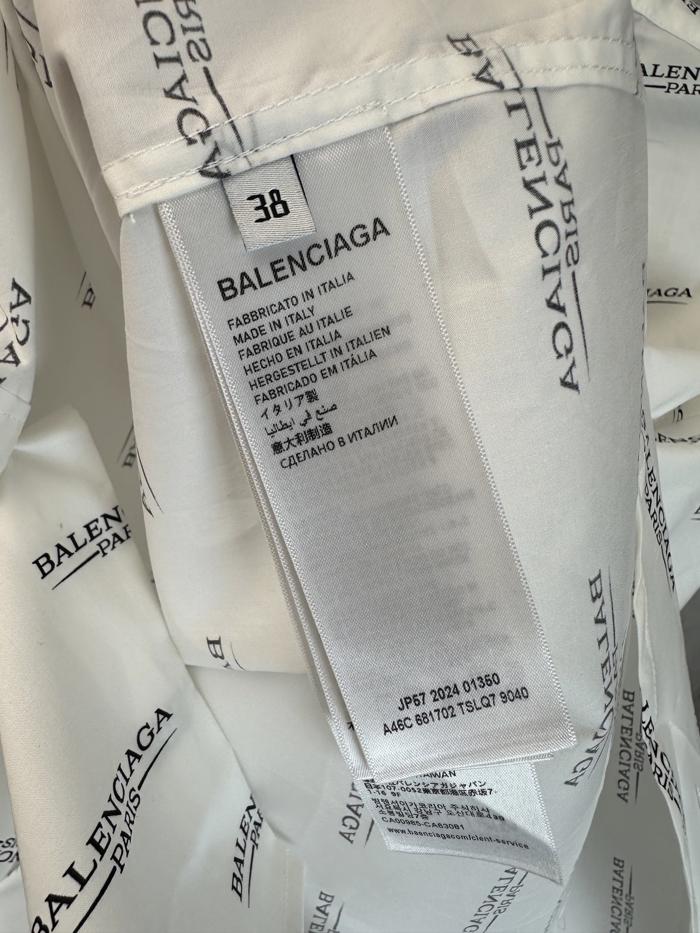 Balenciaga SS LARGE FIT SHIRT（814121TSLA11269）