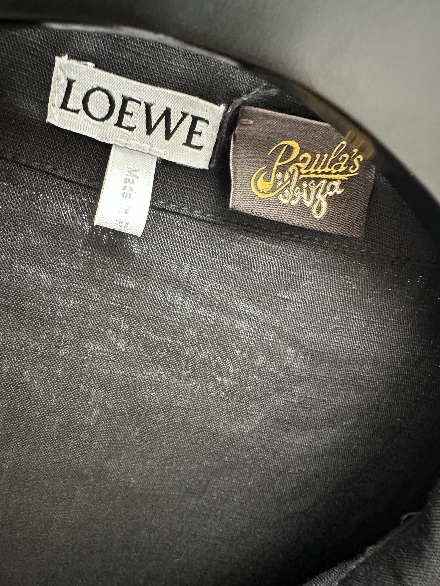 Loewe short sleeve shirt in rayon and linen（H616Y05X73-1100）