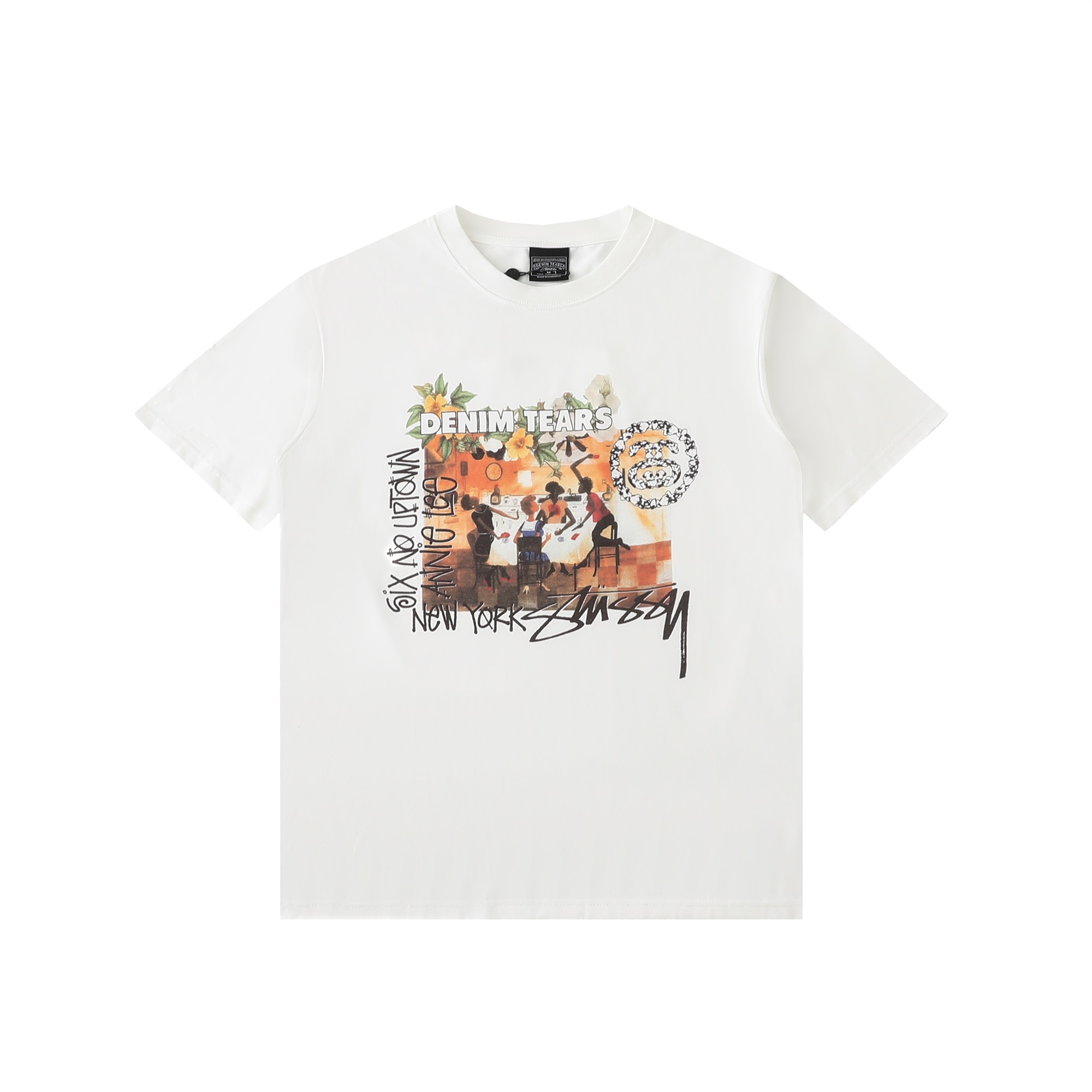 Stussy x Denim Tears Annie Lee Tee "White" （3903997）