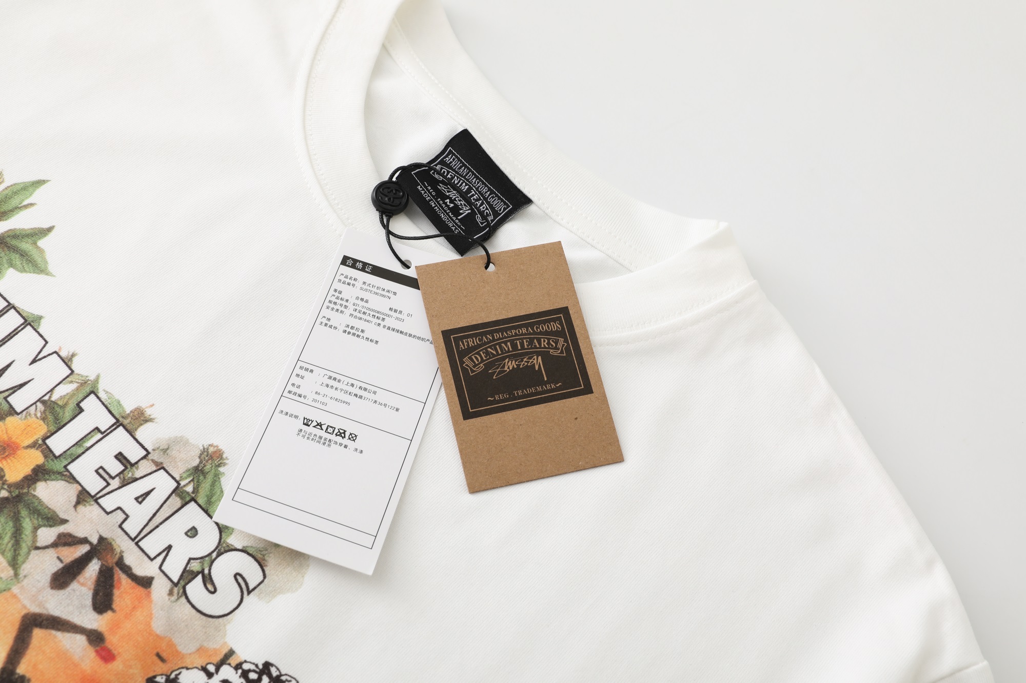 Stussy x Denim Tears Annie Lee Tee "White" （3903997）