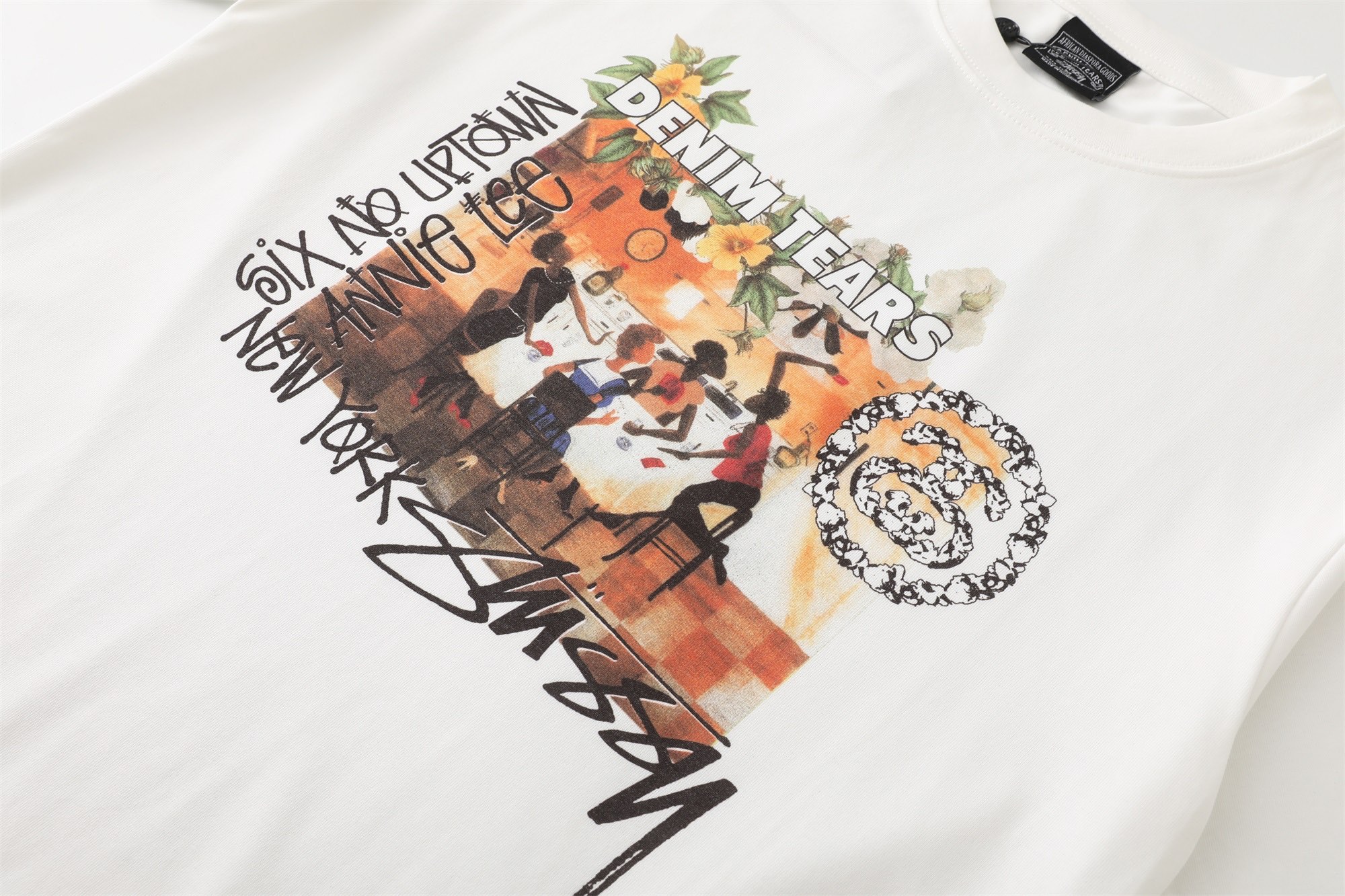 Stussy x Denim Tears Annie Lee Tee "White" （3903997）