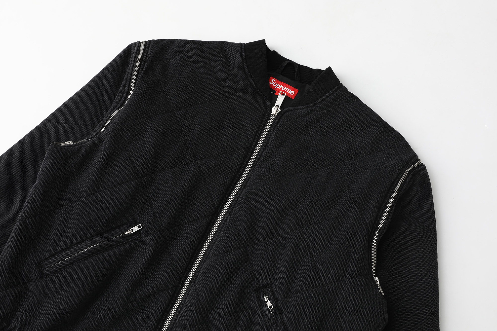 SupremeZip-Off Sleeve Quilted Bomber Jacket（SUP-FW25-068）
