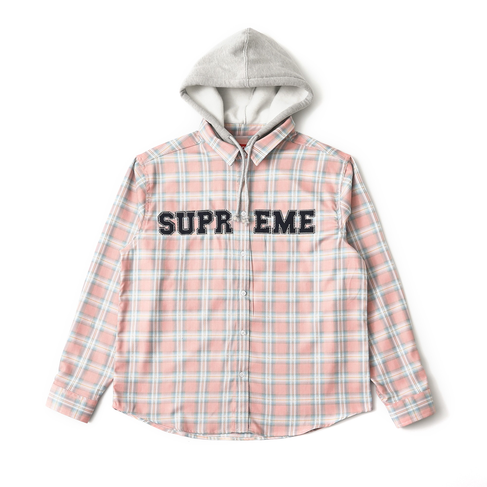 Supreme Appliqué Hooded Flannel Shirt （SUP-FW26-022）
