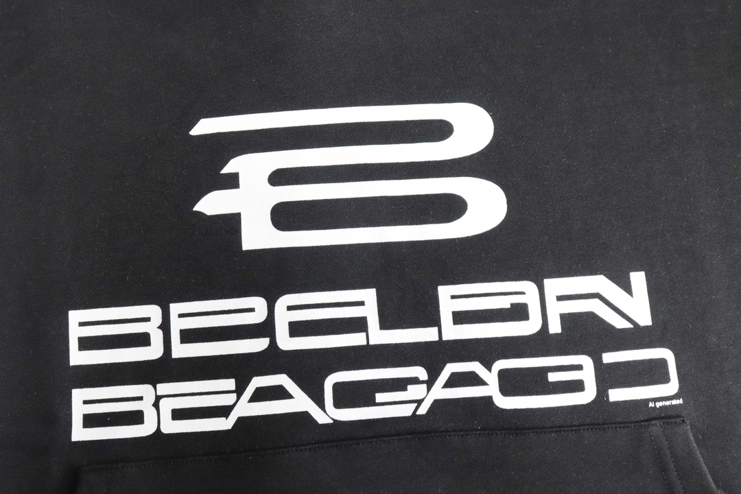 Balenciaga Ai Generated Hoodie Medium Fit in Black/white（767877TQVF99034）