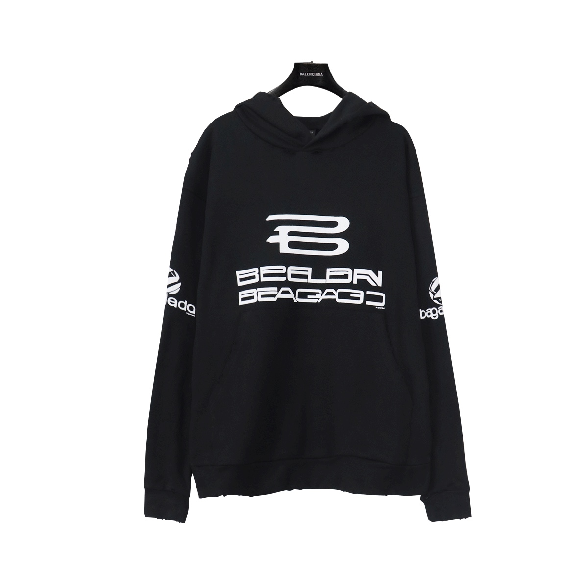 Balenciaga Ai Generated Hoodie Medium Fit in Black/white（767877TQVF99034）