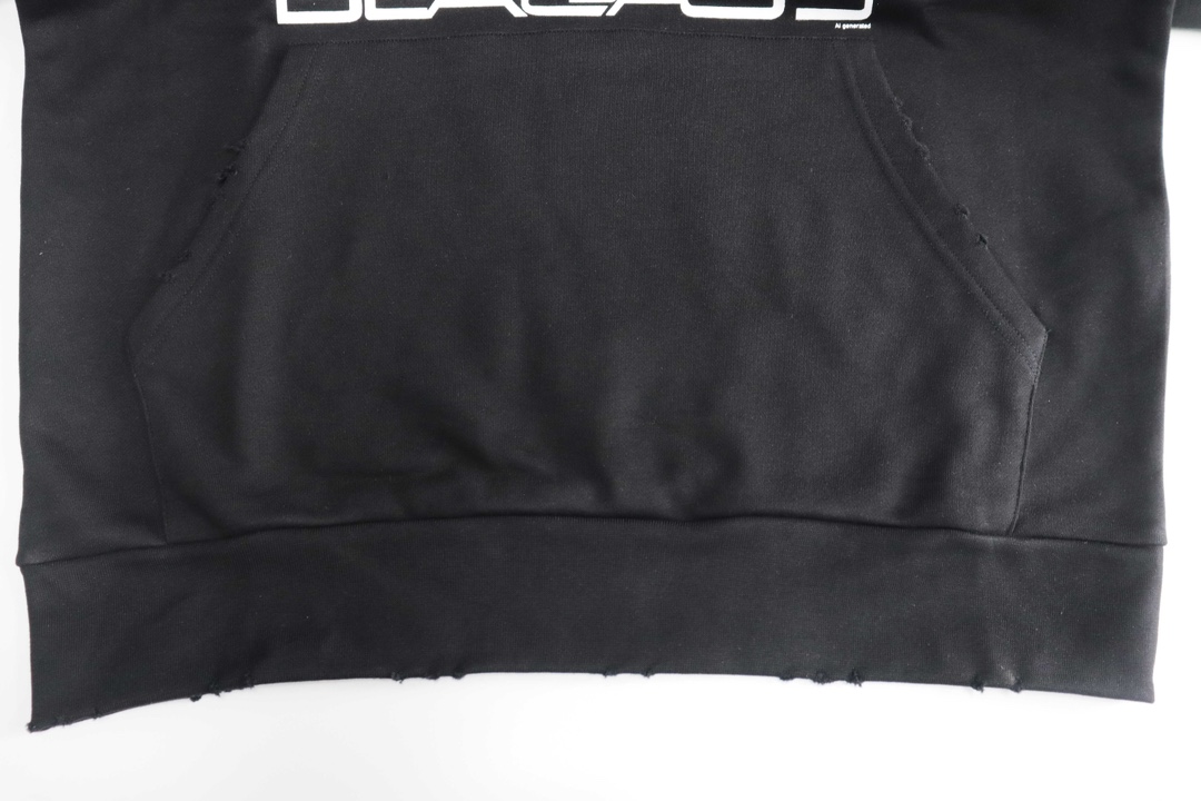 Balenciaga Ai Generated Hoodie Medium Fit in Black/white（767877TQVF99034）