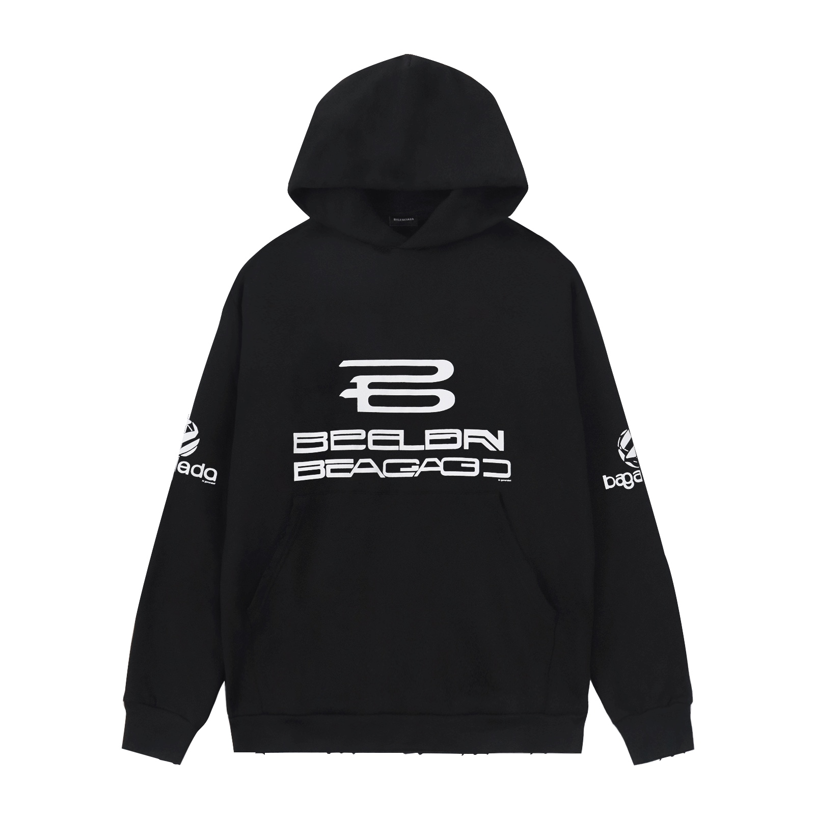 Balenciaga Ai Generated Hoodie Medium Fit in Black/white（767877TQVF99034）