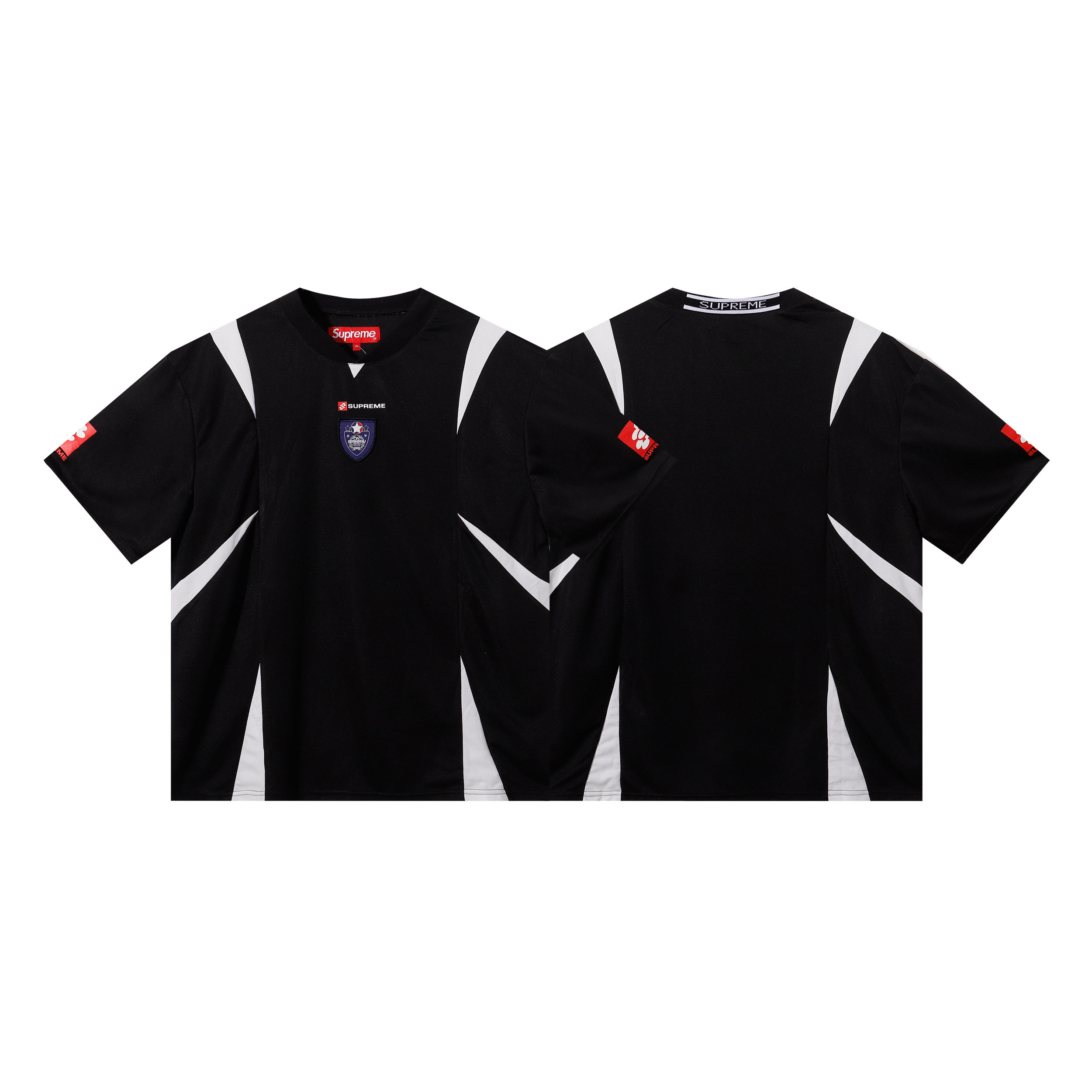 Supreme Crest Soccer Jersey "Black"（SUP-FW24-184）